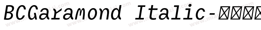 BCGaramond Italic字体转换